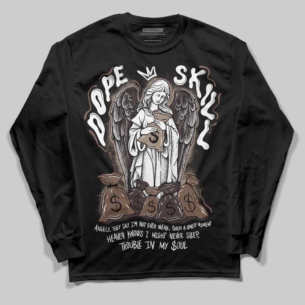 SoleFly x Air Jordan 12 Retro SP 'Cafecito/Baroque Brown' DopeSkill Long Sleeve T-Shirt Angels Graphic Streetwear - Black