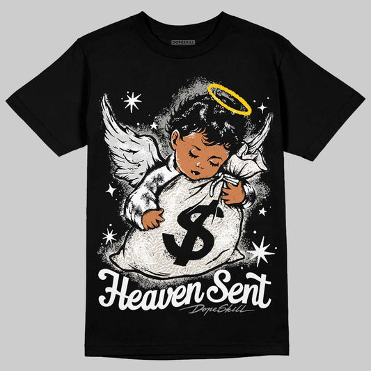 Jordan 3 Retro Pure Money DopeSkill T-Shirt Heaven Sent Graphic Streetwear - Black