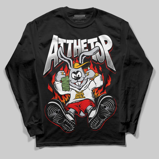 Black and White Sneakers DopeSkill Long Sleeve T-Shirt At The Top Graphic Streetwear - Black