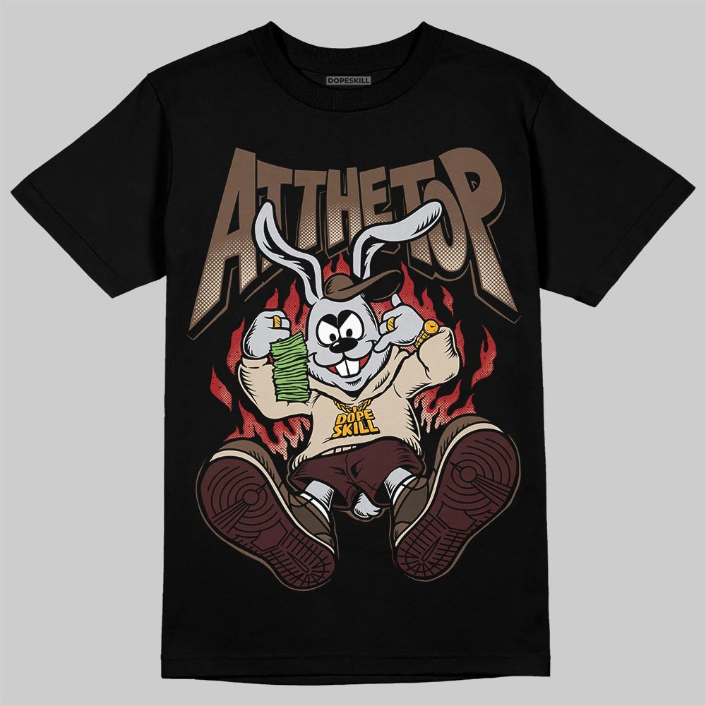 A Ma Maniére x Air Jordan 4 “Dark Mocha” DopeSkill T-Shirt At The Top Graphic Streetwear - Black