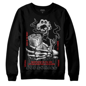 Jordan Spizike Low Bred DopeSkill Sweatshirt Show Me The Money Graphic Streetwear - Black 