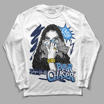 Jordan 3 "Midnight Navy" DopeSkill Long Sleeve T-Shirt NPC Graphic Streetwear - White