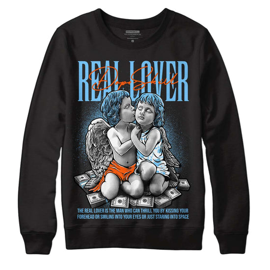 Dunk Low Futura University Blue DopeSkill Sweatshirt Real Lover Graphic Streetwear - Black