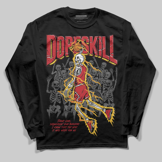 Jordan 14 Retro Ferrari (2025) DopeSkill Long Sleeve T-Shirt Thunder Dunk Graphic Streetwear - Black