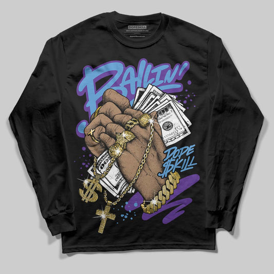 PURPLE Sneakers DopeSkill Long Sleeve T-Shirt Always Ballin' Graphic Streetwear - Black