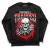 Jordan 4 Retro Red Cement DopeSkill Long Sleeve T-Shirt Trapped Halloween Graphic Streetwear - Black