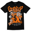 Orange, Black & White Sneakers DopeSkill T-Shirt Money Bag Coming Up Graphic Streetwear - Black