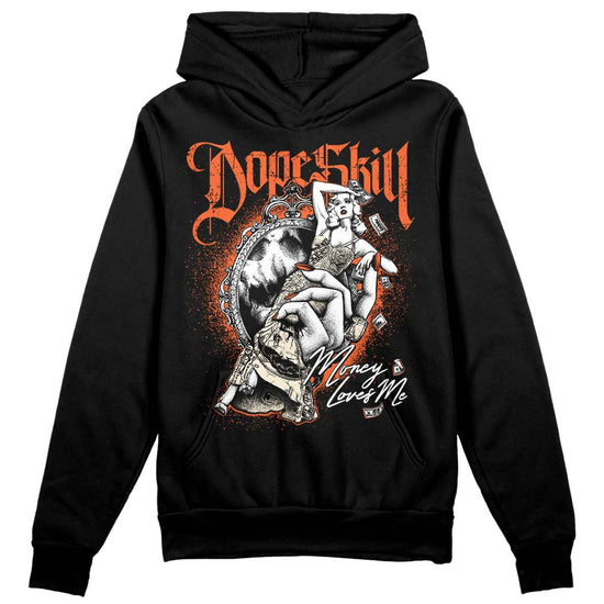 Jordan 3 Georgia Peach DopeSkill Hoodie Sweatshirt Money Loves Me Graphic Streetwear - Black