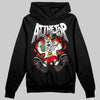 Black and White Sneakers DopeSkill Hoodie Sweatshirt At The Top Graphic Streetwear - Black