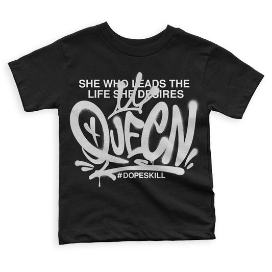 Dunk Low ‘Pure Platinum’ DopeSkill Toddler Kids T-shirt Queen Graphic Streetwear - Black