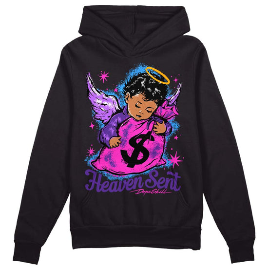 PURPLE Sneakers DopeSkill Hoodie Sweatshirt Heaven Sent Graphic Streetwear - Black