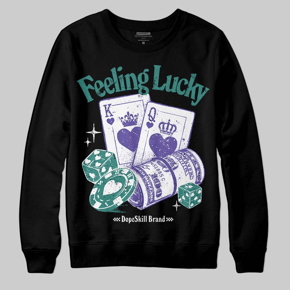 Jordan 5 OG “Grape” DopeSkill Sweatshirt Feeling Lucky Graphic Streetwear - Black