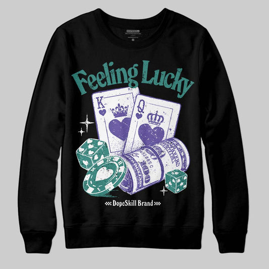 Jordan 5 OG “Grape” DopeSkill Sweatshirt Feeling Lucky Graphic Streetwear - Black
