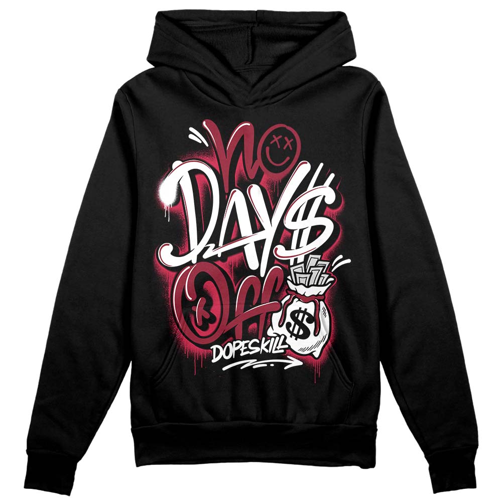 Jordan 1 Retro High '85 OG Metallic Burgundy DopeSkill Hoodie Sweatshirt No Days Off Graphic Streetwear - Black