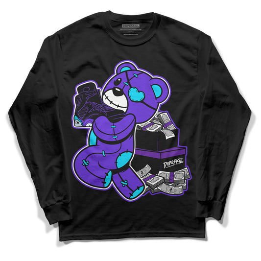 Jordan 6 "Aqua" DopeSkill Long Sleeve T-Shirt Bear Steals Sneaker Graphic Streetwear - Black 