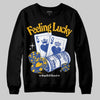 Royal Blue Sneakers DopeSkill Sweatshirt Feeling Lucky Graphic Streetwear - black
