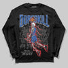 Awake NY x Jordan 5 Retro 'Black Racer Blue' DopeSkill Long Sleeve T-Shirt Thunder Dunk Graphic Streetwear - Black