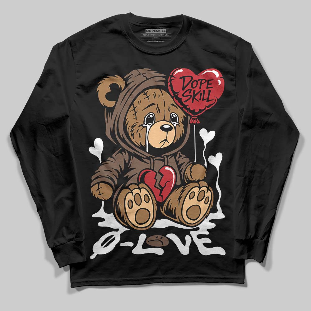 Jordan 9 'Olive' DopeSkill Long Sleeve T-Shirt Broken Bear Graphic Streetwear - black