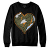 Jordan 5 “Olive” DopeSkill Sweatshirt Heart Jordan 5 Graphic Streetwear - Black 