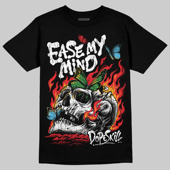 Red Sneakers DopeSkill T-Shirt Ease My Mind Graphic Streetwear - Black