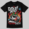 Red Sneakers DopeSkill T-Shirt Ease My Mind Graphic Streetwear - Black