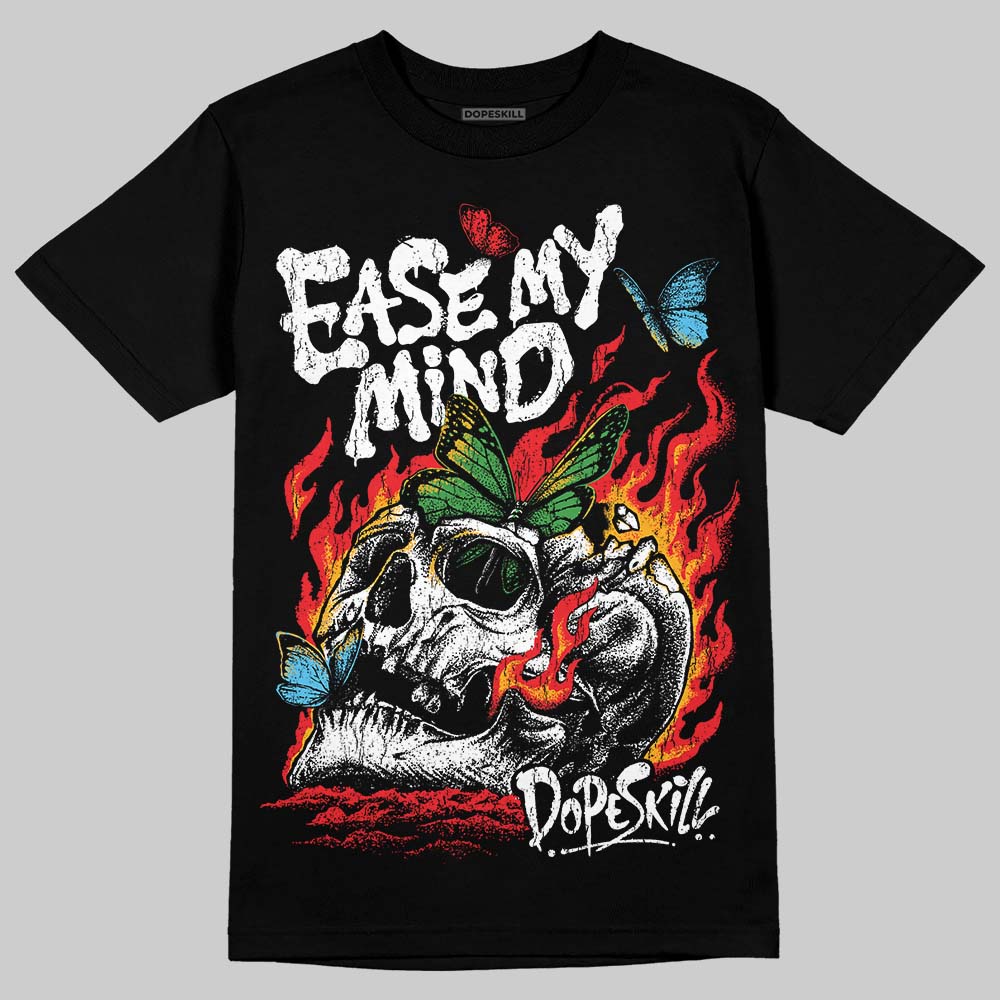 Red Sneakers DopeSkill T-Shirt Ease My Mind Graphic Streetwear - Black