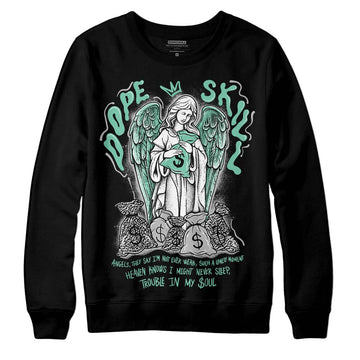 Jordan 3 "Green Glow" DopeSkill Sweatshirt Angels Graphic Streetwear - Black 