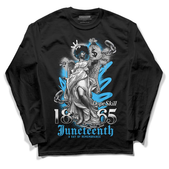 Jordan 2 Low "University Blue" DopeSkill Long Sleeve T-Shirt Juneteenth Graphic Streetwear - Black