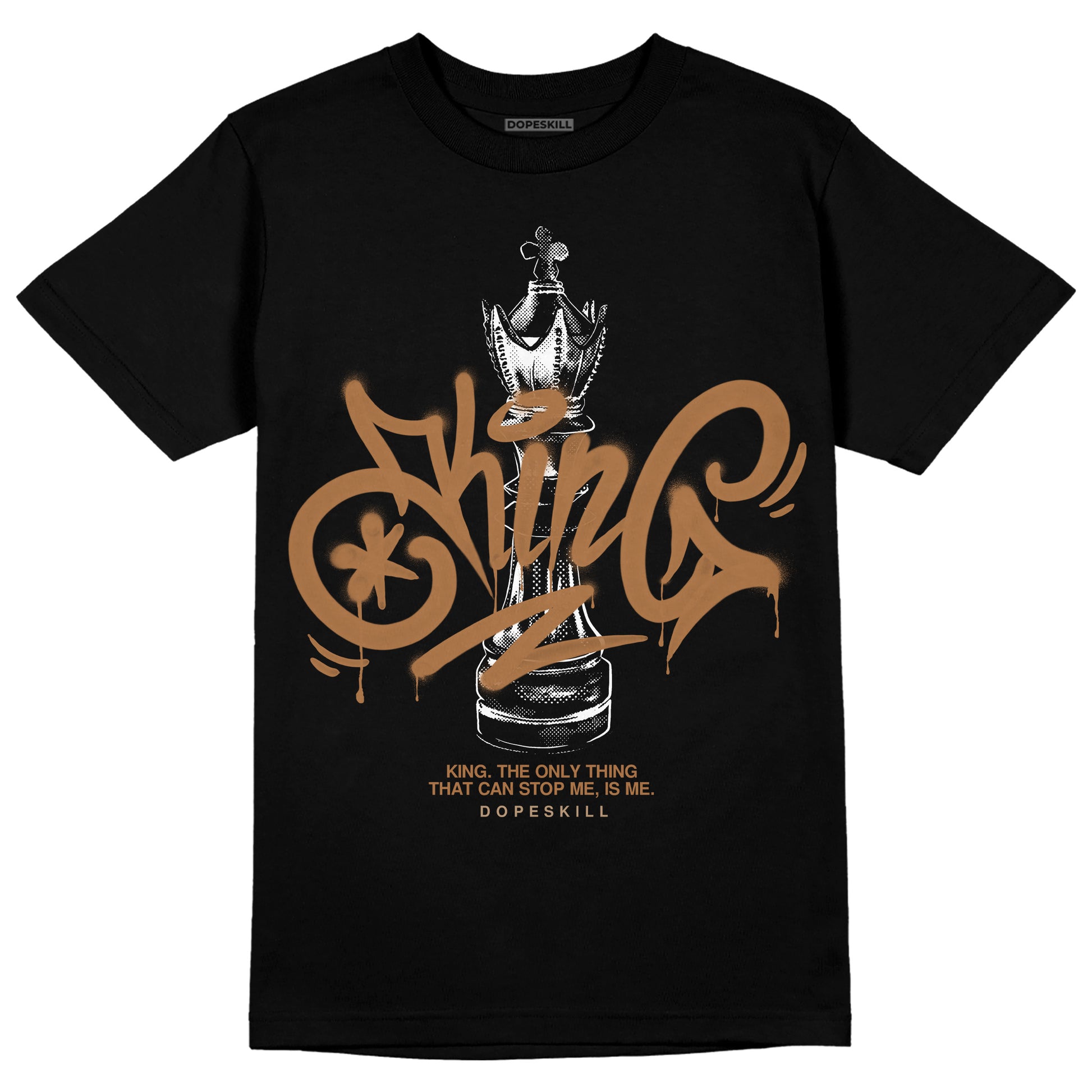 Jordan 3 Retro Palomino DopeSkill T-Shirt King Chess Graphic Streetwear - Black 