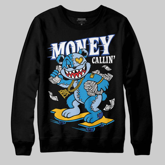 Royal Blue Sneakers DopeSkill Sweatshirt Money Callin' Graphic Streetwear - Black