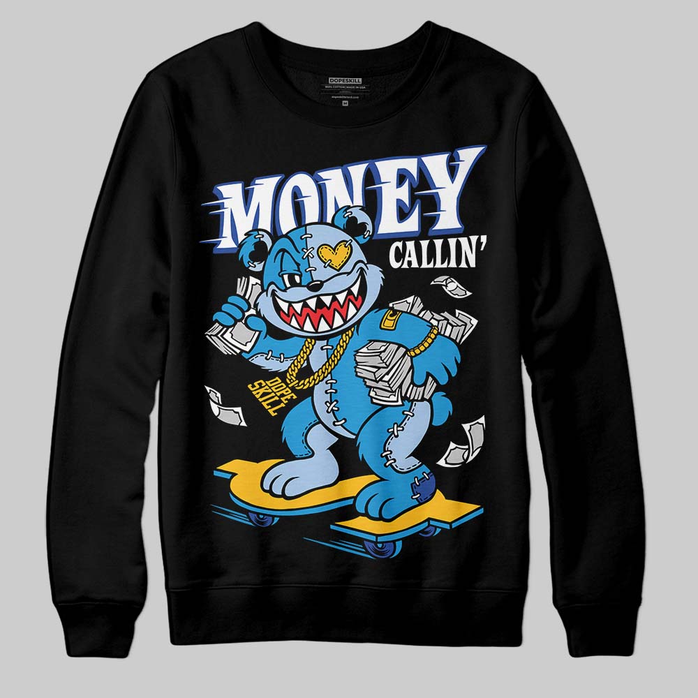 Royal Blue Sneakers DopeSkill Sweatshirt Money Callin' Graphic Streetwear - Black