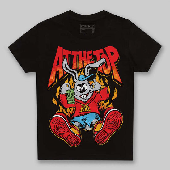 Red Sneakers DopeSkill Toddler Kids T-shirt At The Top Graphic Streetwear - black