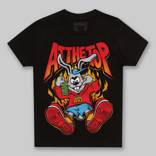 Red Sneakers DopeSkill Toddler Kids T-shirt At The Top Graphic Streetwear - black