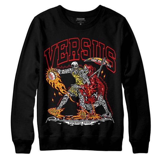 Jordan 3 Fire Red DopeSkill Sweatshirt VERSUS Graphic Streetwear - Black