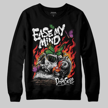 Black and White Sneakers DopeSkill Sweatshirt Ease My Mind Graphic Streetwear - black