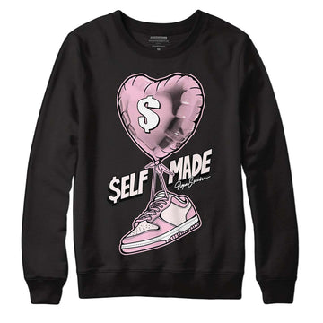 Dunk Low LX Pink Foam DopeSkill Sweatshirt Self Made Graphic Streetwear - Black