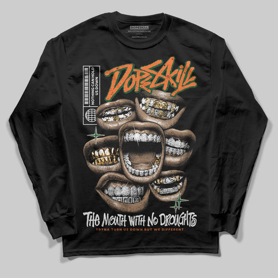 SoleFly x Air Jordan 3 “Fruits Of Our Labor” DopeSkill Long Sleeve T-Shirt The Mouth With No Droughts Graphic Streetwear - Black