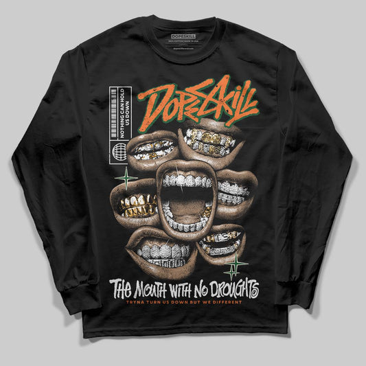SoleFly x Air Jordan 3 “Fruits Of Our Labor” DopeSkill Long Sleeve T-Shirt The Mouth With No Droughts Graphic Streetwear - Black