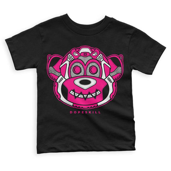 Jordan 1 Low GS “Fierce Pink” Dopeskill Toddler Kids T-shirt Monk Graphic Streetwear - Black