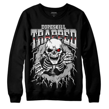 Jordan 1 Low OG “Shadow” DopeSkill Sweatshirt Trapped Halloween Graphic Streetwear - Black