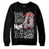 Grey Sneakers DopeSkill Sweatshirt Real Ones Move In Silence Graphic Streetwear - Black