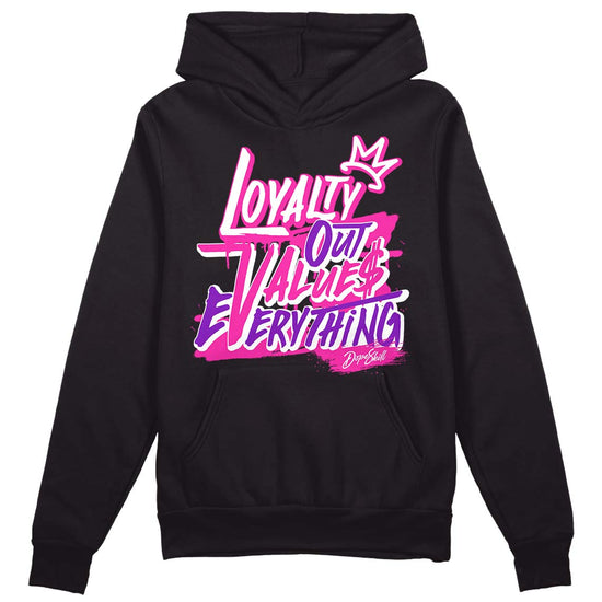 Pink Sneakers DopeSkill Hoodie Sweatshirt LOVE Graphic Streetwear - Black