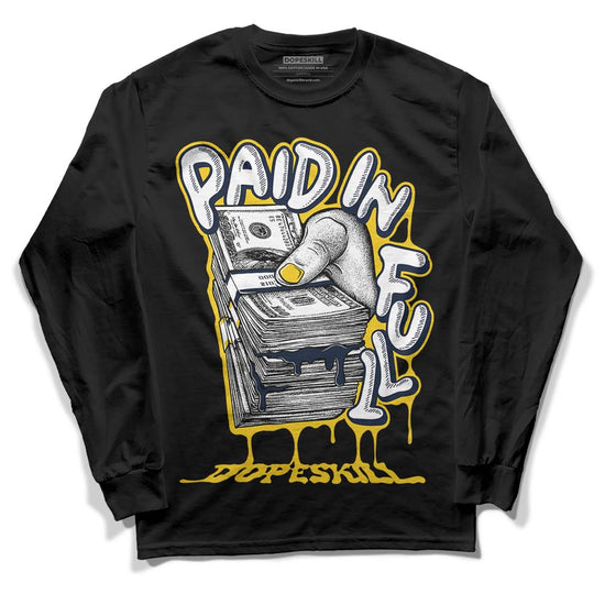 Dunk Low Vintage “Michigan” DopeSkill Long Sleeve T-Shirt Paid In Full Graphic Streetwear - Black