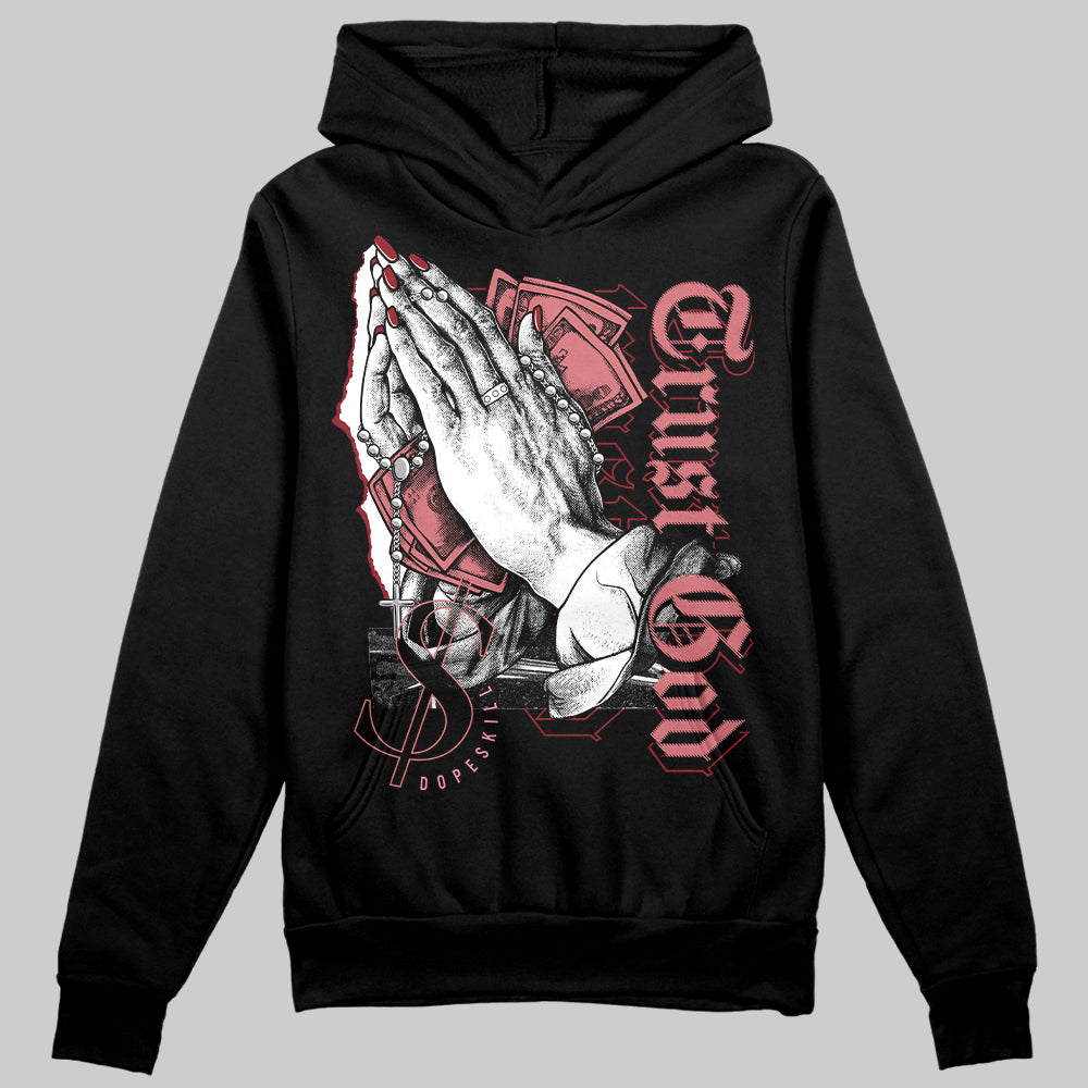 Valentine's Day Collection DopeSkill Hoodie Sweatshirt Trust God Graphic Streetwear - Black