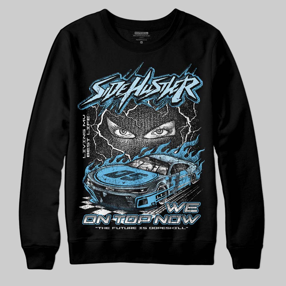 Jordan 11 Retro Legend Blue DopeSkill Sweatshirt New Side Hustler Graphic Streetwear - Black