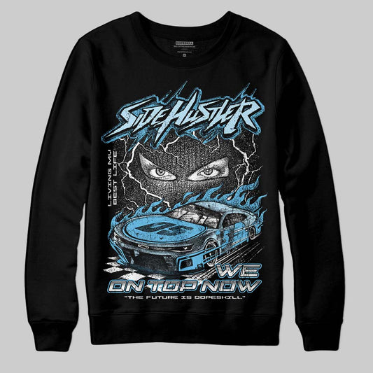 Jordan 11 Retro Legend Blue DopeSkill Sweatshirt New Side Hustler Graphic Streetwear - Black
