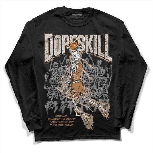 Jordan 3 Retro Palomino DopeSkill Long Sleeve T-Shirt Thunder Dunk Graphic Streetwear - Black