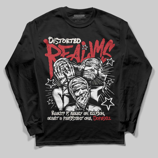 Jordan 4 “Flight Club” DopeSkill Long Sleeve T-Shirt Distorted Realms Graphic Streetwear - Black