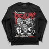 Jordan 4 “Flight Club” DopeSkill Long Sleeve T-Shirt Distorted Realms Graphic Streetwear - Black