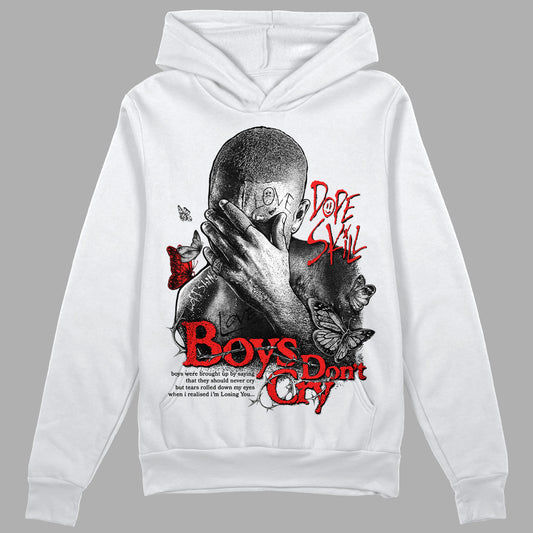 Jordan Spizike Low Bred DopeSkill Hoodie Sweatshirt Boys Don't Cry Graphic Streetwear  - White 